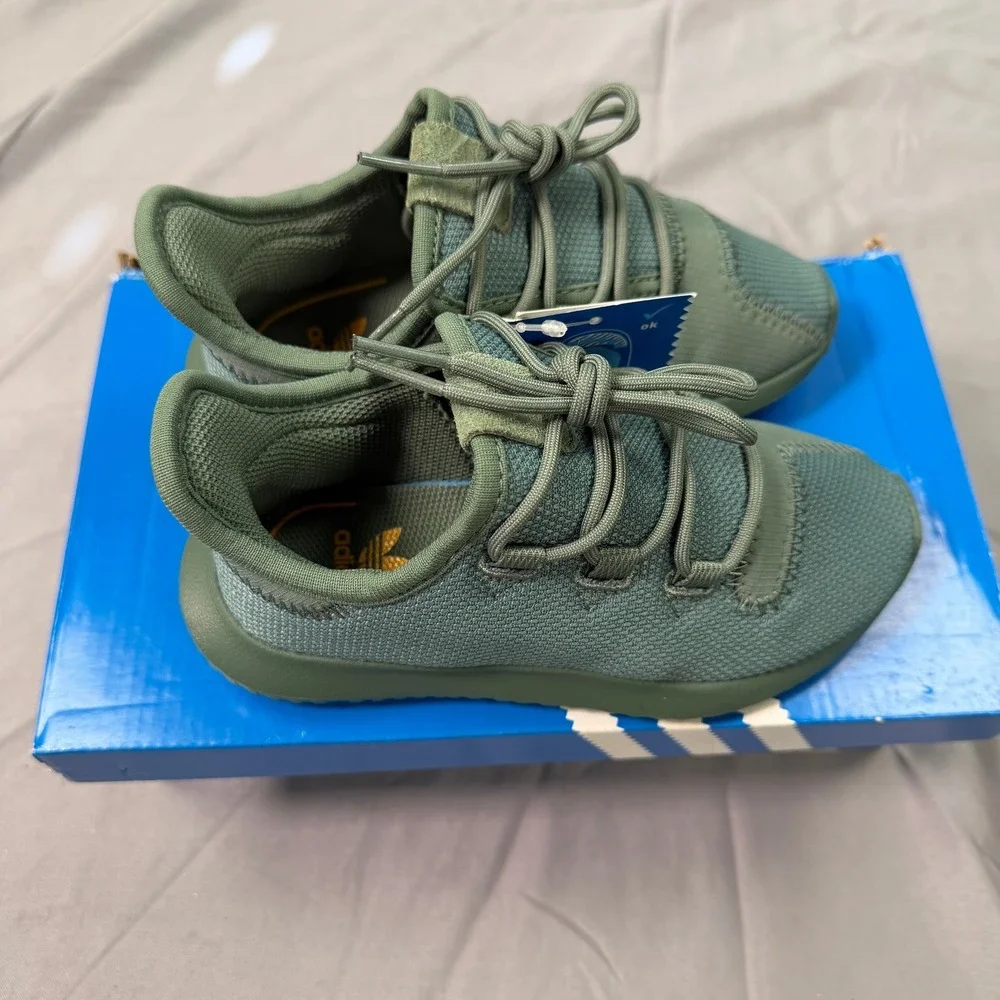 Adidas Originals Tubular Shadow C Olive Green Kids Sneakers BZ0342 Size 11.5K